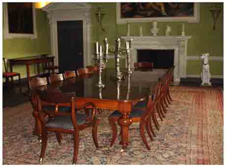 Dinning room ste for twelve at Lacock Abbey